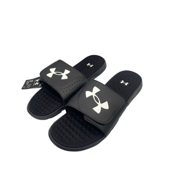 Under Armour Ignite Pro 3026023-001 Mens US 17 Slide Sandals Noir Black Slip On - Picture 2 of 6